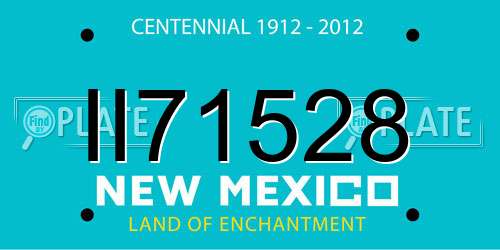II71528 New Mexico License Plate