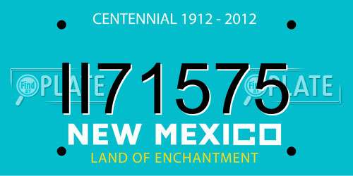 II71575 New Mexico License Plate
