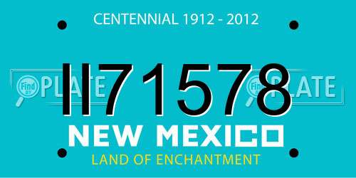 II71578 New Mexico License Plate