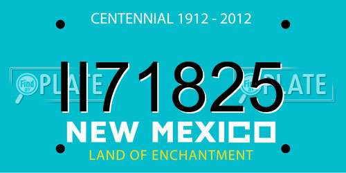 II71825 New Mexico License Plate