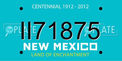 II71875 New Mexico License Plate