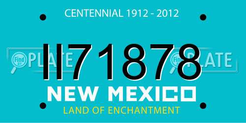 II71878 New Mexico License Plate