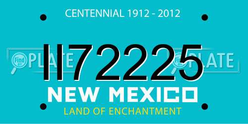 II72225 New Mexico License Plate