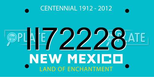II72228 New Mexico License Plate