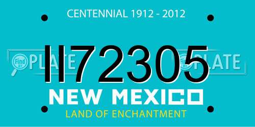 II72305 New Mexico License Plate
