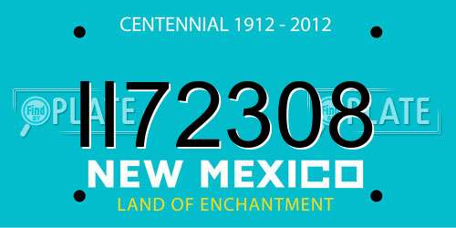 II72308 New Mexico License Plate