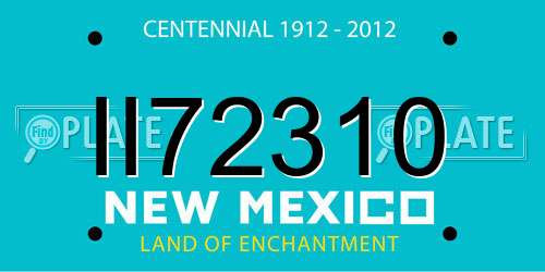 II72310 New Mexico License Plate