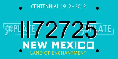 II72725 New Mexico License Plate