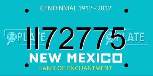 II72775 New Mexico License Plate