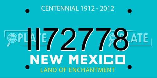 II72778 New Mexico License Plate
