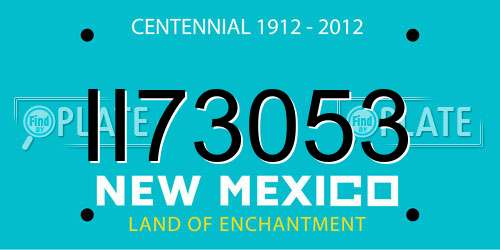 II73053 New Mexico License Plate