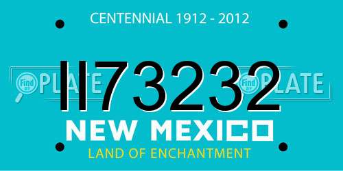 II73232 New Mexico License Plate