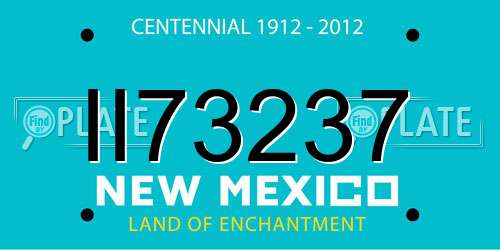 II73237 New Mexico License Plate
