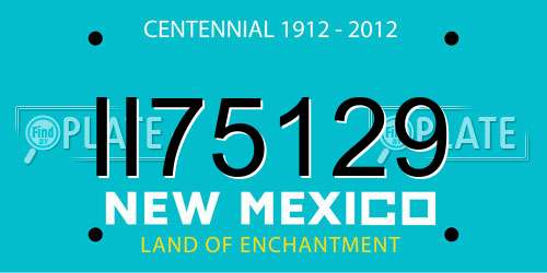II75129 New Mexico License Plate