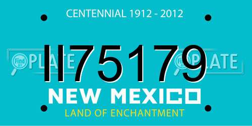 II75179 New Mexico License Plate