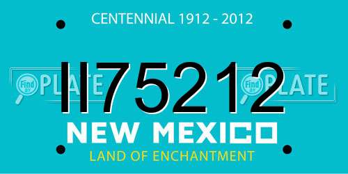 II75212 New Mexico License Plate