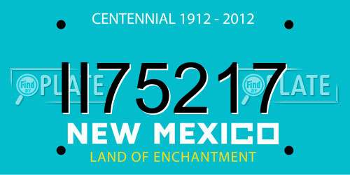 II75217 New Mexico License Plate
