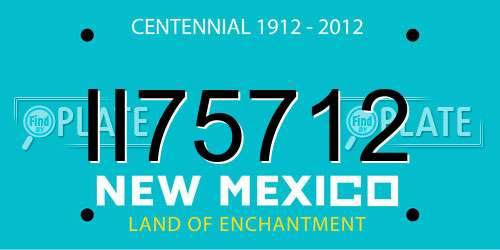 II75712 New Mexico License Plate