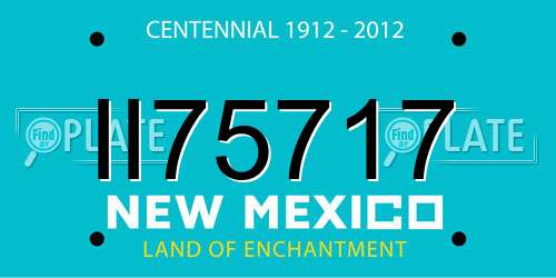 II75717 New Mexico License Plate