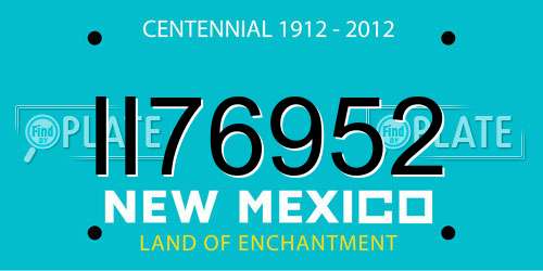 II76952 New Mexico License Plate