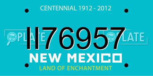 II76957 New Mexico License Plate