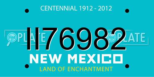 II76982 New Mexico License Plate