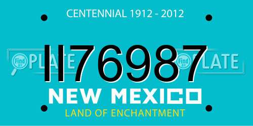 II76987 New Mexico License Plate