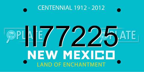 II77225 New Mexico License Plate