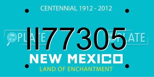 II77305 New Mexico License Plate