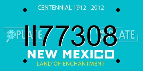 II77308 New Mexico License Plate