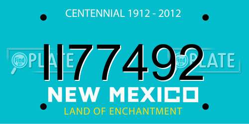 II77492 New Mexico License Plate