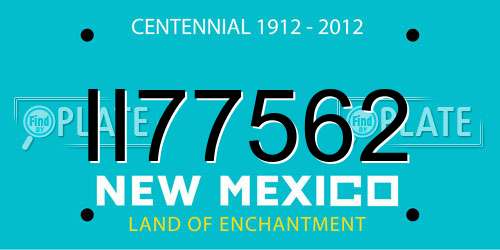 II77562 New Mexico License Plate