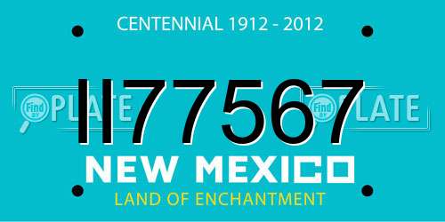 II77567 New Mexico License Plate
