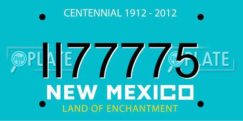 II77775 New Mexico License Plate