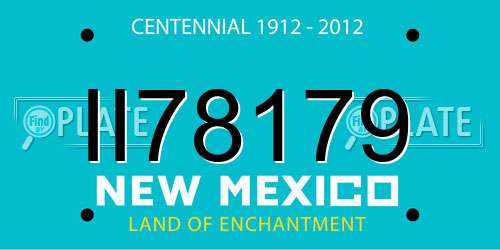 II78179 New Mexico License Plate