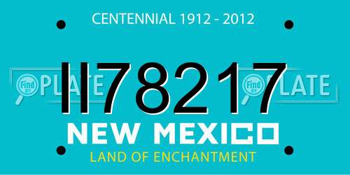 II78217 New Mexico License Plate