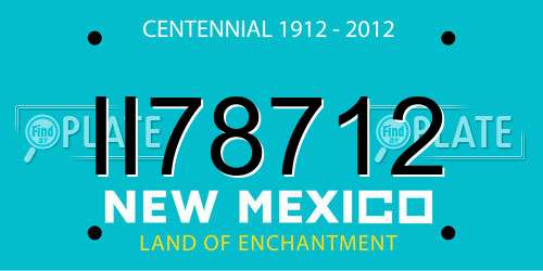 II78712 New Mexico License Plate