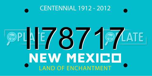 II78717 New Mexico License Plate