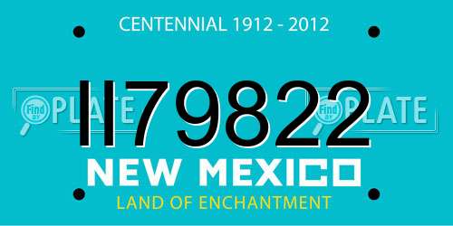 II79822 New Mexico License Plate