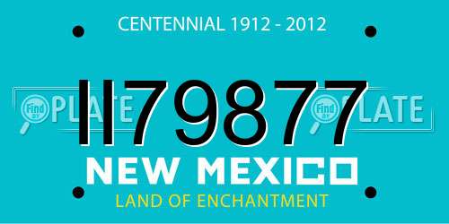 II79877 New Mexico License Plate