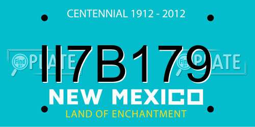 II7B179 New Mexico License Plate
