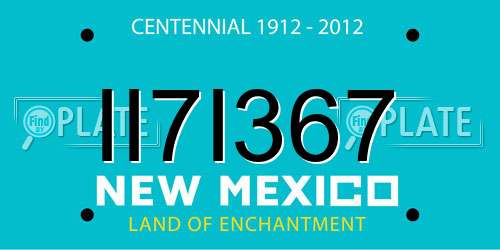 II7I367 New Mexico License Plate