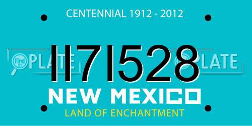 II7I528 New Mexico License Plate