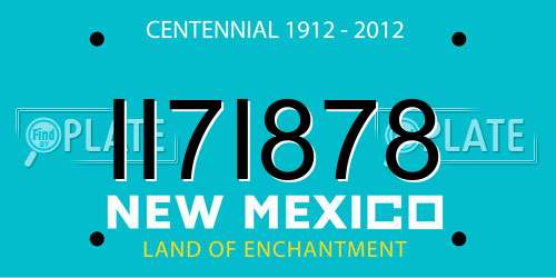 II7I878 New Mexico License Plate