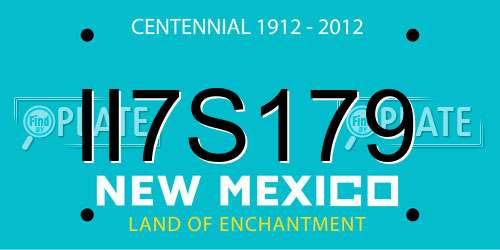 II7S179 New Mexico License Plate