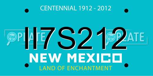 II7S212 New Mexico License Plate