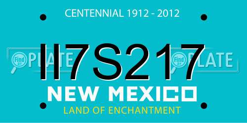 II7S217 New Mexico License Plate