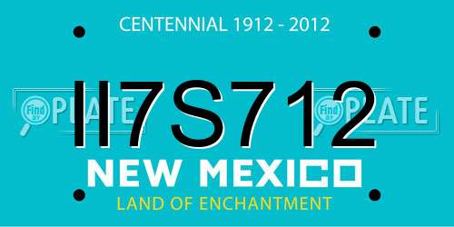 II7S712 New Mexico License Plate