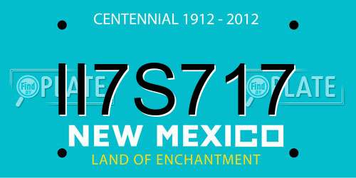 II7S717 New Mexico License Plate