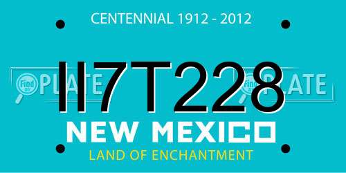 II7T228 New Mexico License Plate